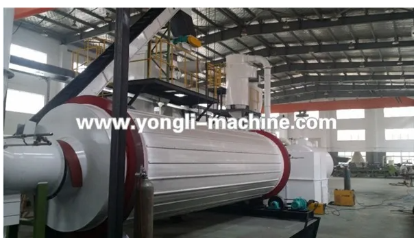 Triple pass rotary drum dryer